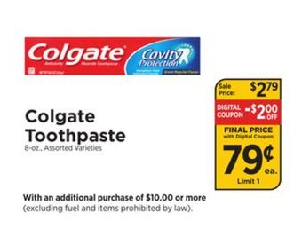 ShopRite Toothpaste offer
