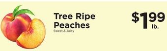 ShopRite Tree ripe peaches offer
