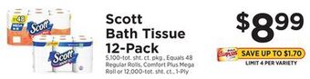 ShopRite Bath tissue 12-pack offer