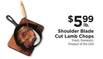 ShopRite Shoulder blade cut lamb chops offer