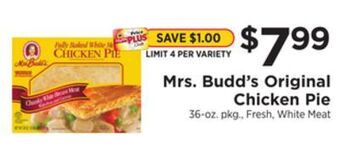 ShopRite Original chicken pie offer