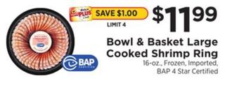 ShopRite Large cooked shrimp ring offer