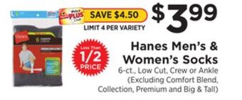 ShopRite Men's & women's socks offer