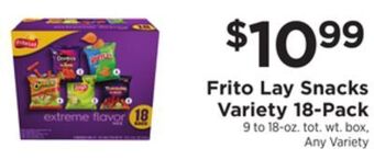 ShopRite Frito lay snacks variety 18-pack offer