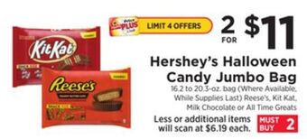 ShopRite Halloween candy jumbo bag offer