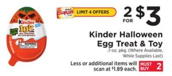 ShopRite Halloween egg treat & toy offer