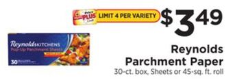 ShopRite Parchment paper offer