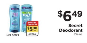 ShopRite Deodorant offer