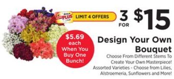 ShopRite Design your own bouquet offer