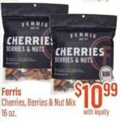 Chief Supermarket Ferris Cherries, Berries & Nut Mix 16 oz. offer