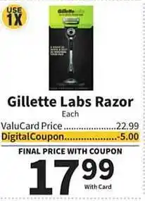 Food City Gillette labs razor offer