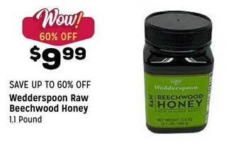 Grocery Outlet Wedderspoon raw beechwood honey offer