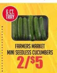 Harris Teeter Farmers market mini seedless cucumbers offer