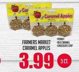 Harris Teeter Farmers market caramel apples offer