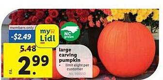 Lidl Large carving pumpkin offer