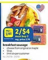 Lidl Breakfast sausage offer