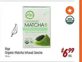 Sprouts Farmers Market Aiya organic matcha infused sencha offer
