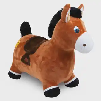Walmart Waddle inflatable plush covered horse bouncer ride on animal offer