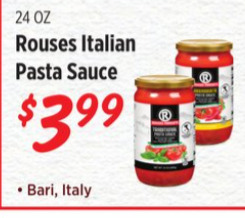 Rouses Rouses italian pasta sauce offer