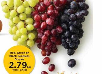 QFC Red green or black seedless grapes offer