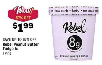 Grocery Outlet Rebel peanut butter fudge ic offer