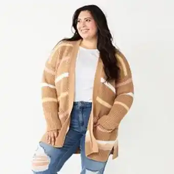 Kohl's Juniors' plus size so® open stitched cardigan offer