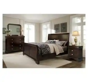Aaron's 6 - piece dominique king bedroom set w/ 12" plush pillow top king mattress offer