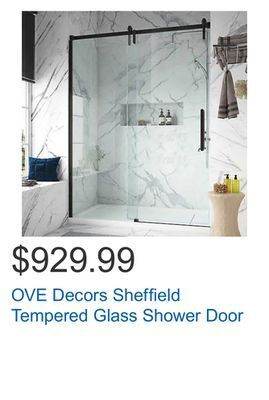 Costco Ove decors sheffield tempered glass shower door offer