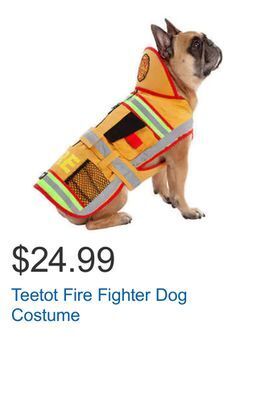 Costco Teetot fire fighter dog costume offer