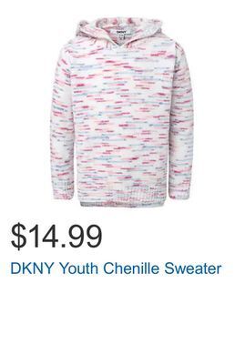Costco Dkny youth chenille sweater offer