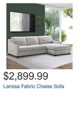 Costco Larissa fabric chaise sofa offer