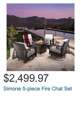 Costco Simone 5-piece fire chat set offer