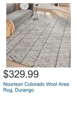 Costco Nourison colorado wool area rug, durango offer