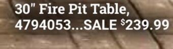 Ace Hardware 30" fire pit table offer