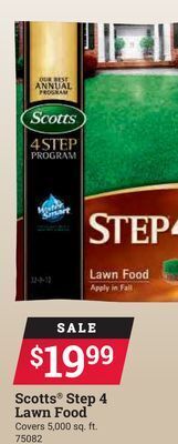 Ace Hardware Scotts® step 4 lawn food offer
