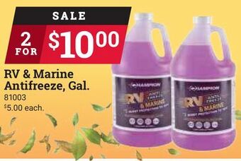 Ace Hardware Rv & marine antifreeze, gal. offer