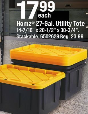 Ace Hardware Homz® 27-gal. utility tote offer