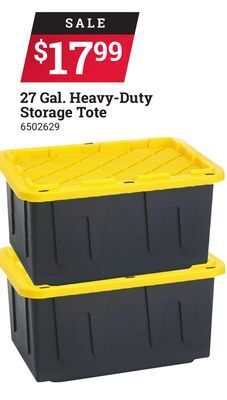 Ace Hardware 27 gal. heavy-duty storage tote offer