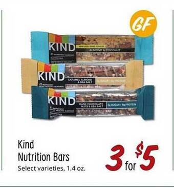 Sprouts Farmers Market Kind nutrition bars offer