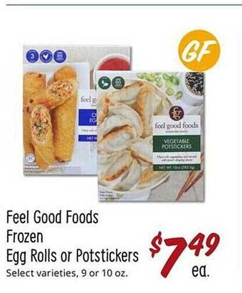 Sprouts Farmers Market Feel good foods frozen egg rolls or potstickers offer