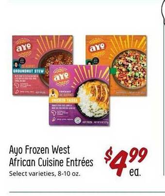 Sprouts Farmers Market Ayo frozen west african cuisine entrées offer