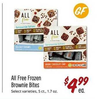 Sprouts Farmers Market All free frozen brownie bites offer