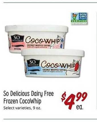 Sprouts Farmers Market So delicious dairy free frozen cocowhip offer