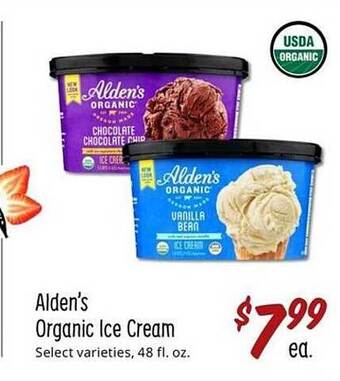 Sprouts Farmers Market Alden's organic ice cream offer