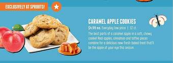 Sprouts Farmers Market Caramel apple cookies offer