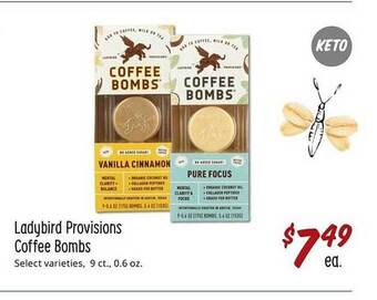 Sprouts Farmers Market Ladybird provisions coffee bombs offer