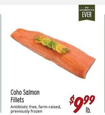 Sprouts Farmers Market Coho salmon fillets offer