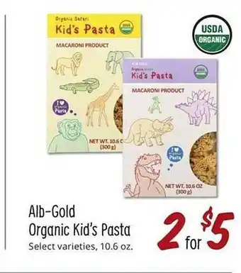 Sprouts Farmers Market Alb-gold organic kid's pasta offer
