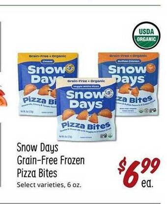 Sprouts Farmers Market Snow days grain-free frozen pizza bites offer