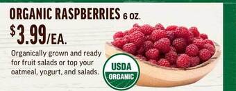 Central Market Organic raspberries offer